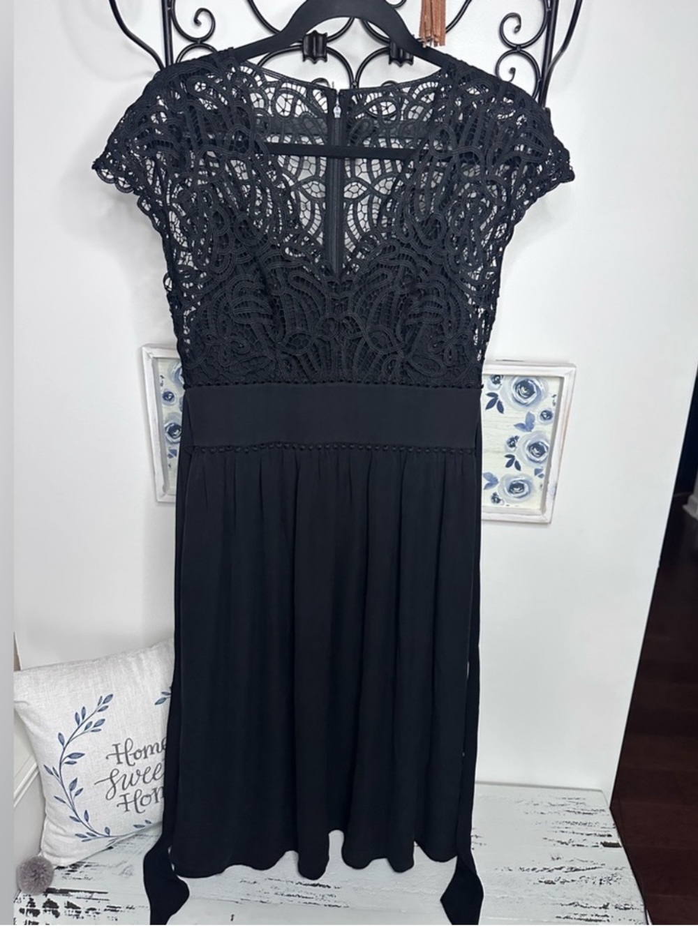 Kate Spade Black Lace Whimsigoth Midi Dress - Picture 3 of 9
